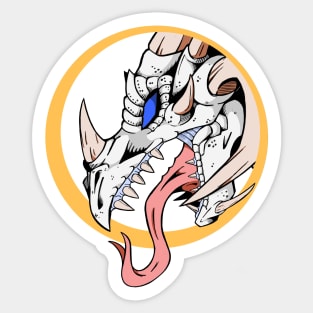 White Dragon Ring Sticker